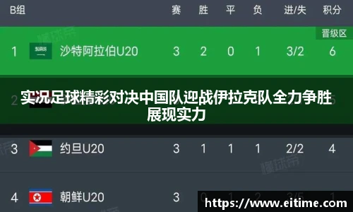 实况足球精彩对决中国队迎战伊拉克队全力争胜展现实力